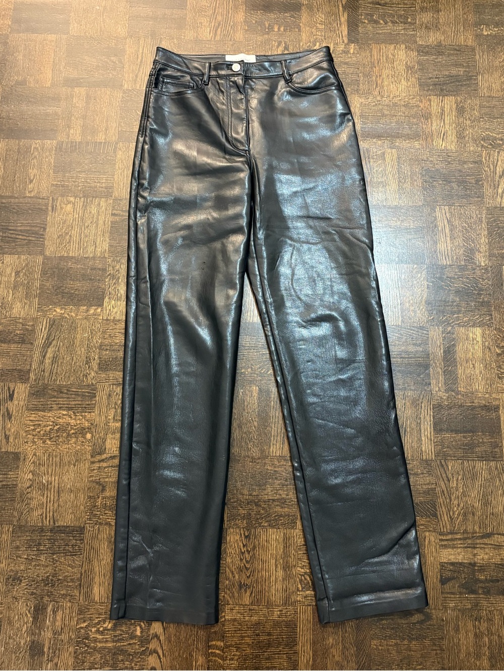 Wilfred Melinda Black Faux Leather Straight-Leg pants - size 6